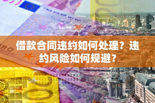 武汉借款合同违约如何处理？违约风险如何规避？