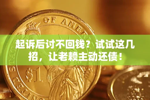 武汉起诉后讨不回钱？试试这几招，让老赖主动还债！