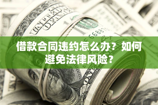 武汉借款合同违约怎么办？如何避免法律风险？