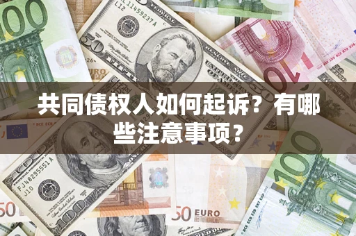 武汉共同债权人如何起诉？有哪些注意事项？